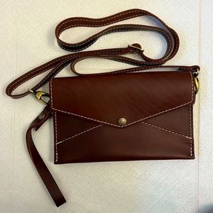 Portland Leather Goods Envelope Convertible Crossbody - Cognac